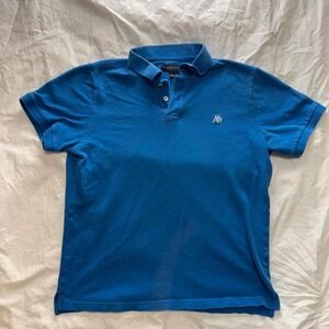 Y2k Preppy Aeropostale Blue Short Sleeve Men's Polo Top Sz L